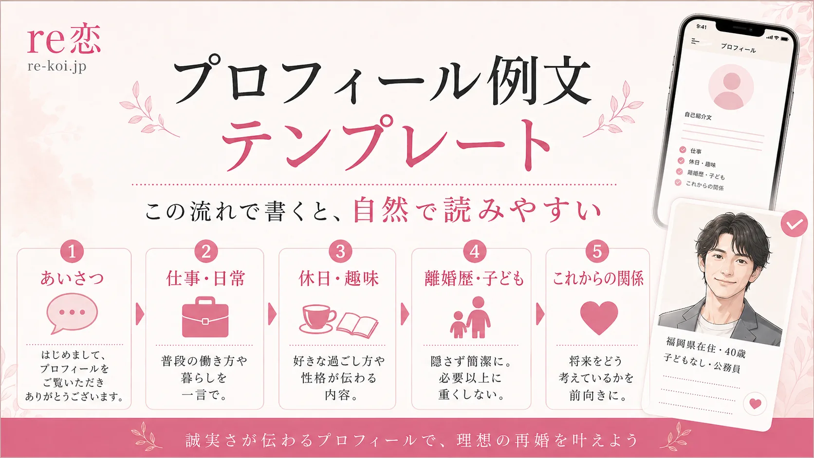 NG表現を好印象に言い換えるプロフィール例