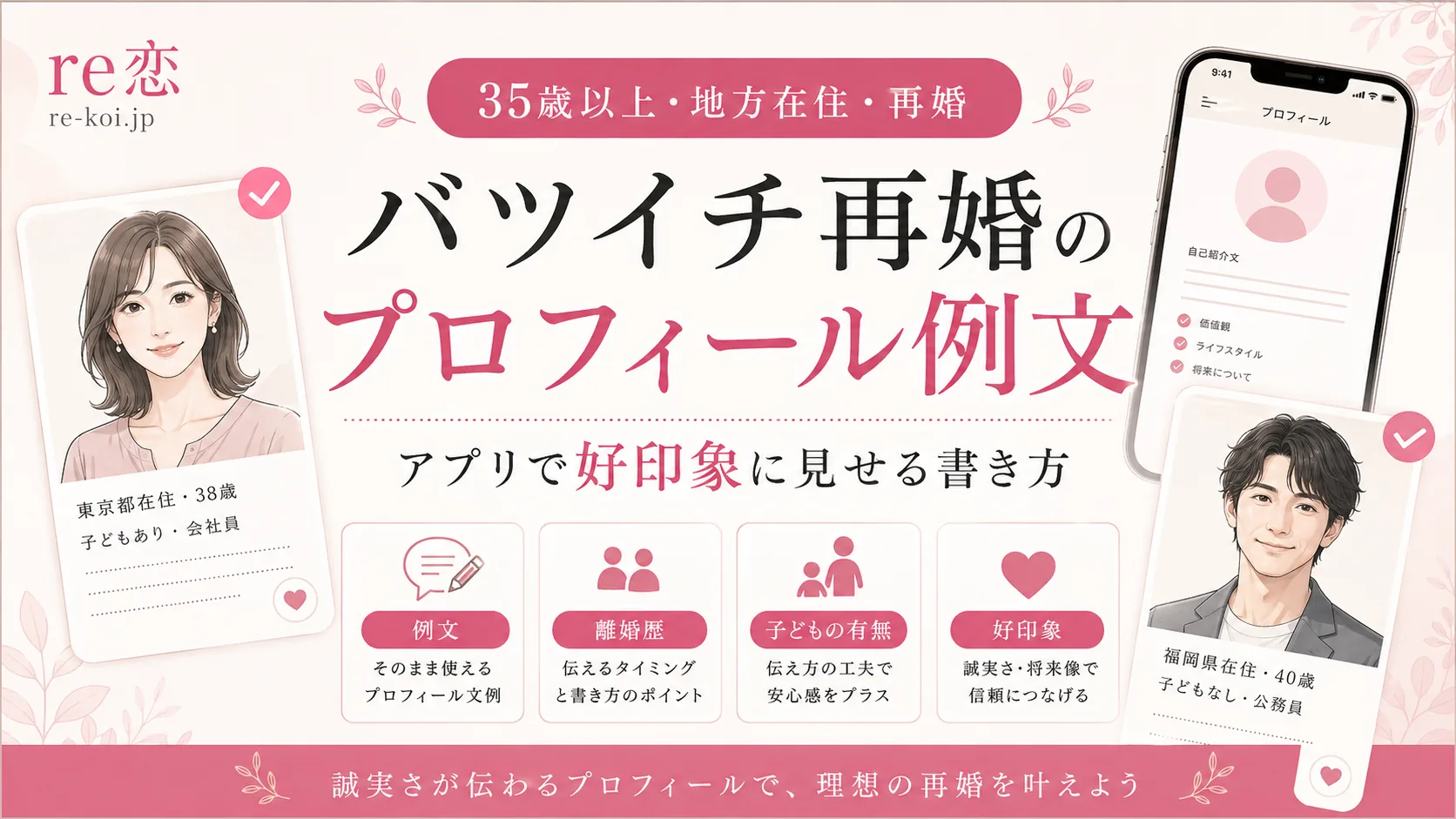 プロフィール例文テンプレートの5ブロック