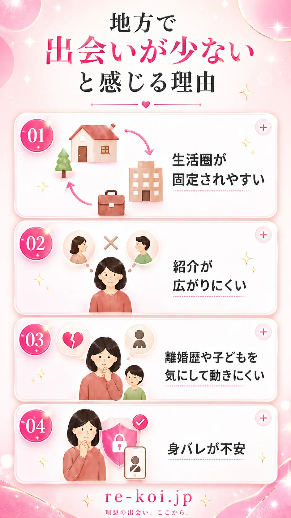 地方で出会いが少ないと感じる理由