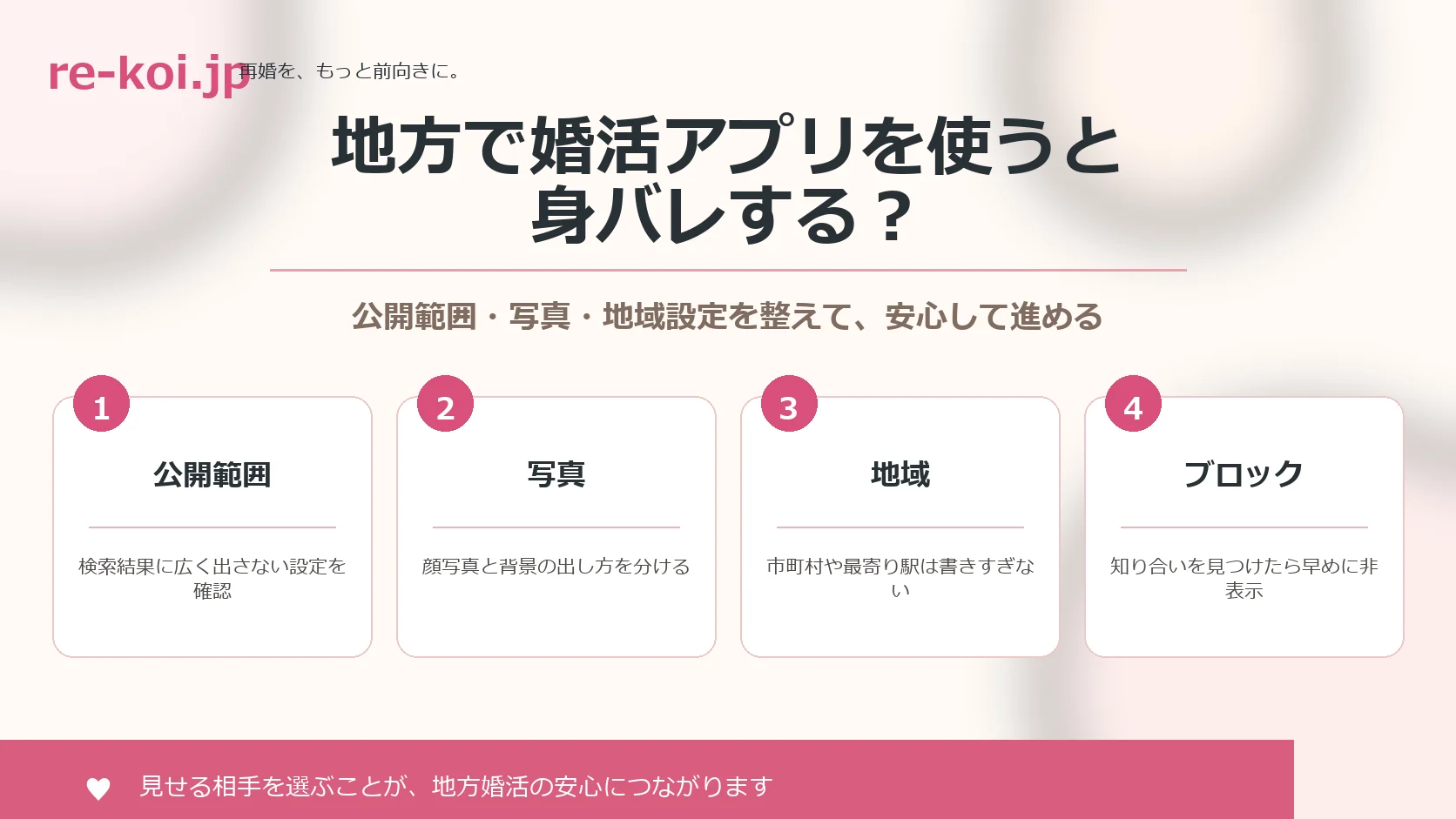 地方で婚活アプリを使うときの身バレ対策