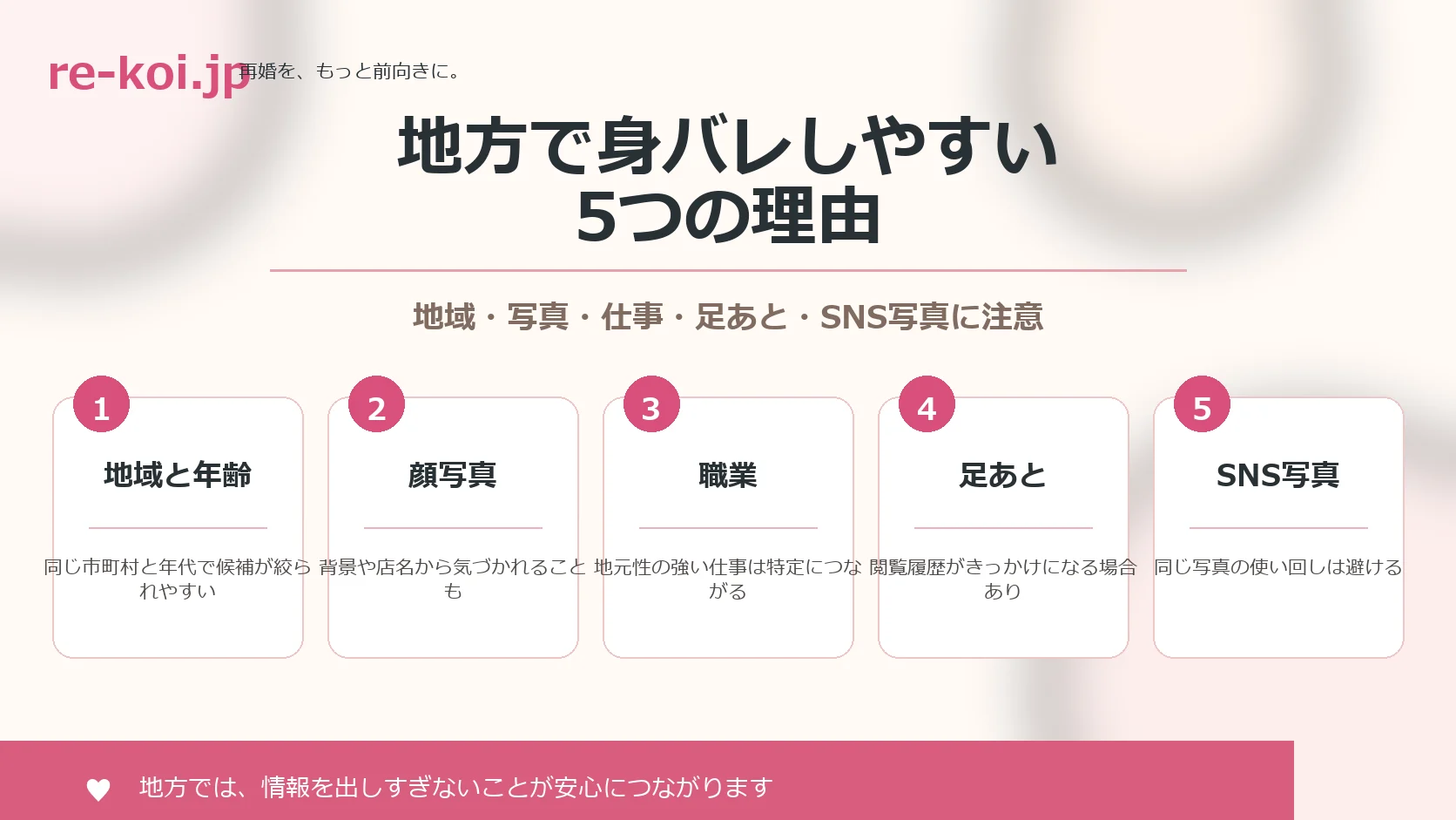 地方で婚活アプリの身バレが起こりやすい理由