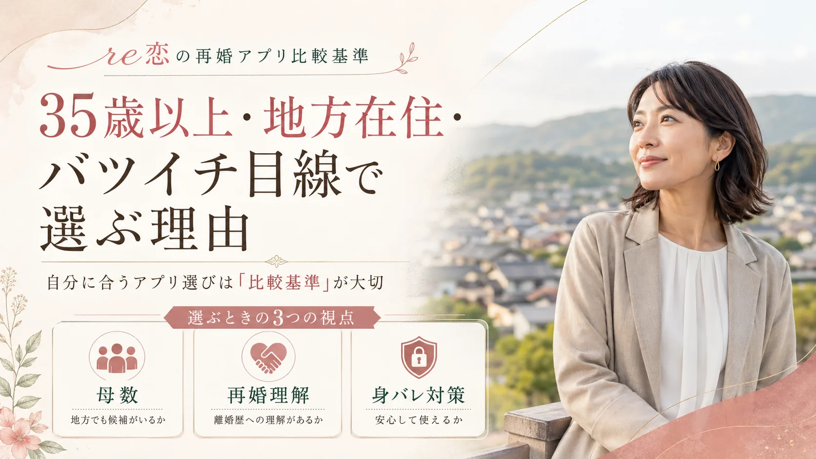 re恋の再婚アプリ比較基準